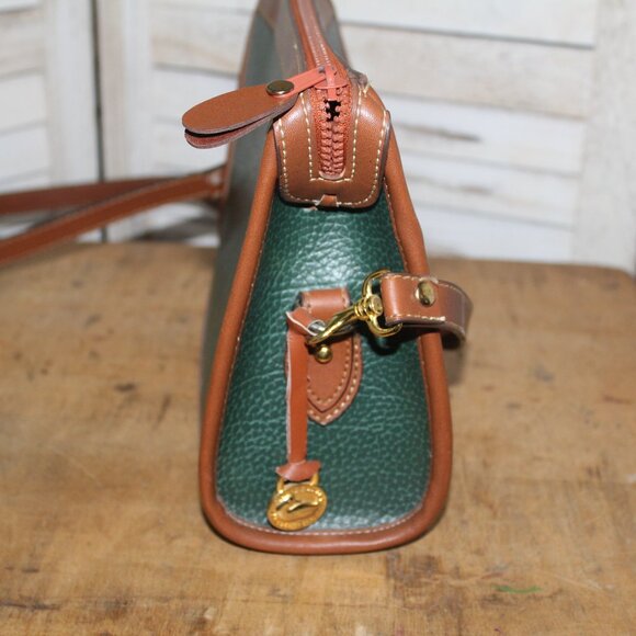 Dooney & Bourke Forest Green and Tan Crossbody Bag - Picture 4 of 10